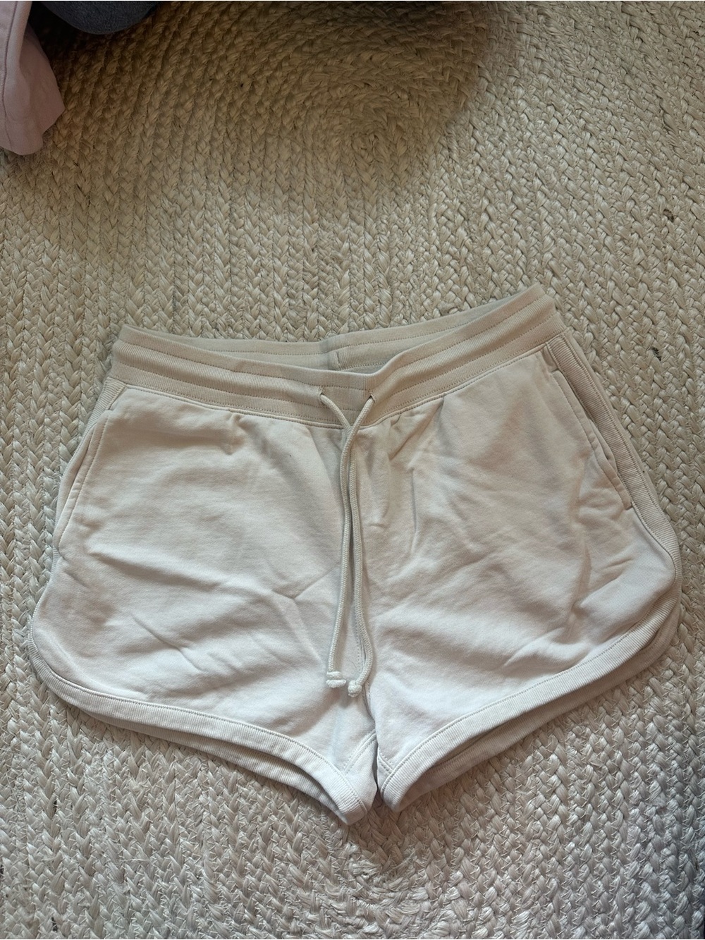 J. Crew Cream Drawstring Athletic Lounge Shorts